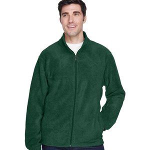 Harriton - Men’s Hunter Grn full zip fleece Jacket